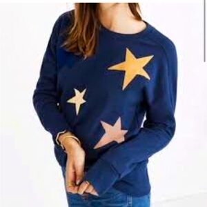 Madewell Miles Velvet Star Pullover Sweatshirt S